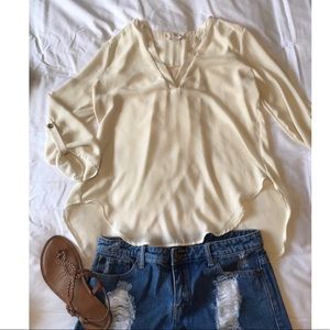 Cream Sheer Blouse